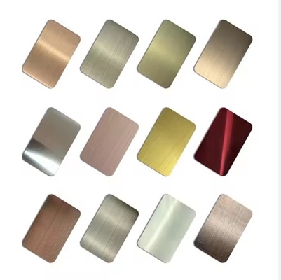 Un bon prix. 304 Plaque de couleur en acier inoxydable Aisi 2 mm Brossé Ss 304 316 Ligne de cheveux décorative Plaques en acier inoxydable en ligne