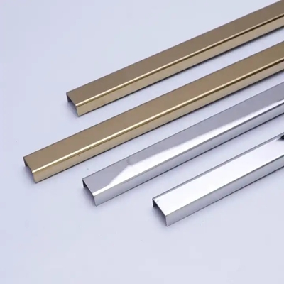 Un bon prix. Décoration polie 0.28mm en U de profil d'équilibre de tuile d'acier inoxydable 0.25mm en ligne