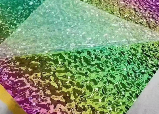Un bon prix. Feuille d'acier inoxydable d'ondulation de l'eau de miroir de PVD pour la décoration de plafond en ligne
